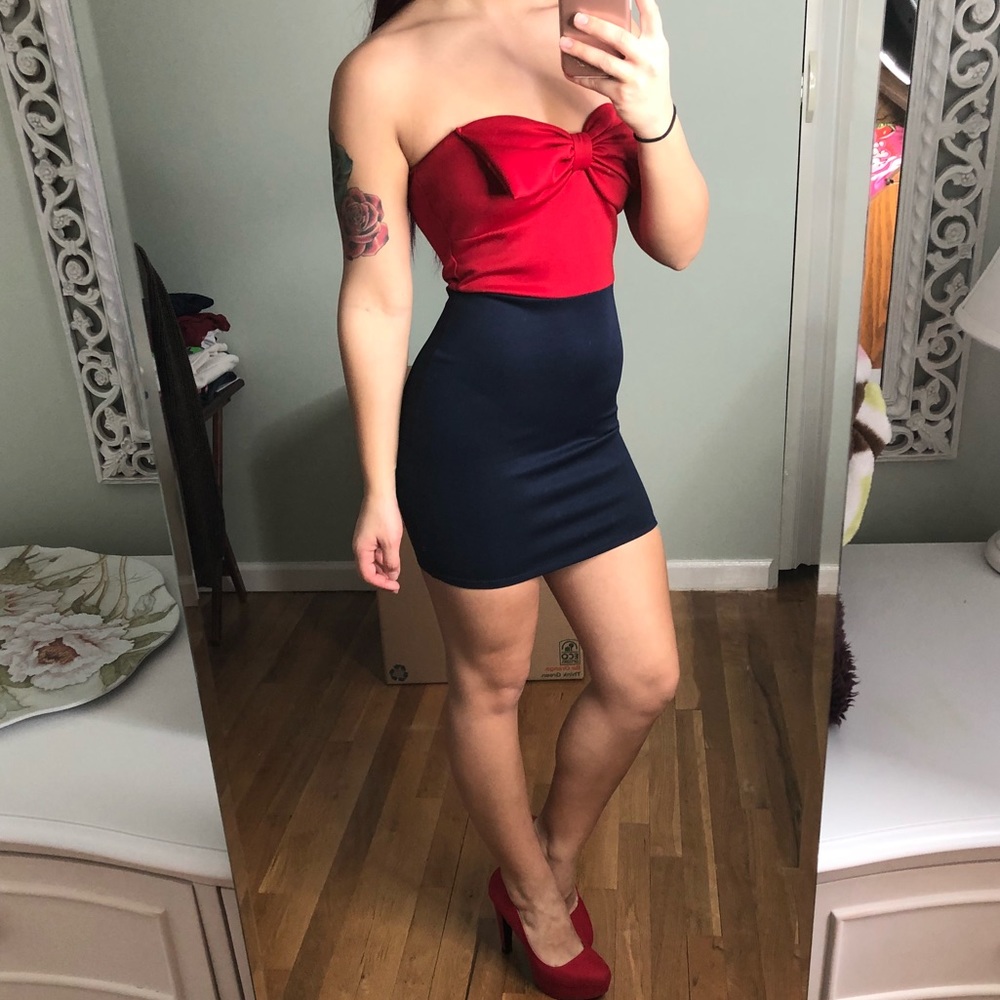 Windsor Mini Bodycon Dress with a big bow